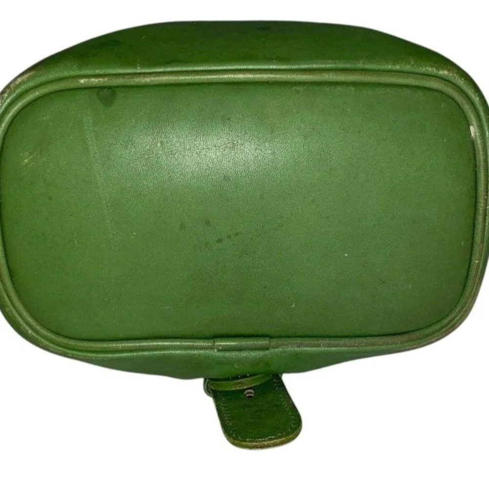 Vintage COACH Green‎ Leather Bucket Bag with Buckle Detail